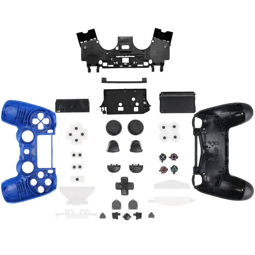 

PS4 Blue Full Set Housing Shell Case Replacement Mod Kit For Sony Playstation 4 Dualshock 4 PS 4 Wireless Controller Gamepad