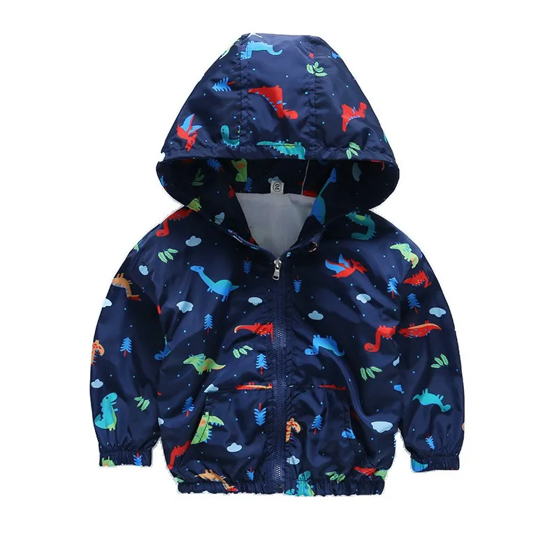 CROAL CHERIE 80-130cm Cute Dinosaur Printing Windbreaker Boys jacket for Kids girls Trench Coats 2018 Spring Children Clothes  (3)