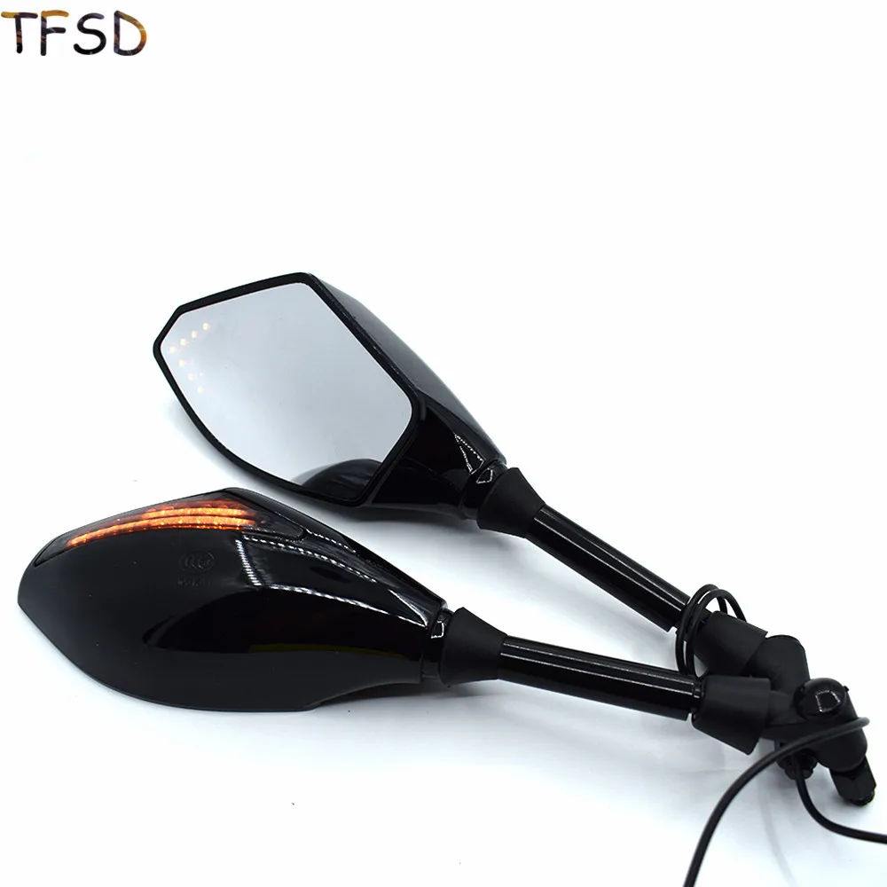 

Motorbike 10mm LED Turn Lights Side Mirrors moto Turn Signal Indicator Rearview Mirror Motorcycle For BMW F800R