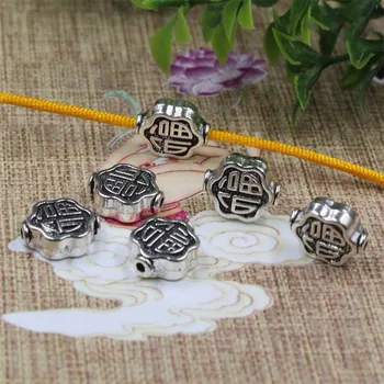 

20pcs/lot Tibetan Silver Metal Spacer Beads 9x10.5mm Bracelets Earrings Decoration Lucky Charm Beads DIY Jewelry Make Findings