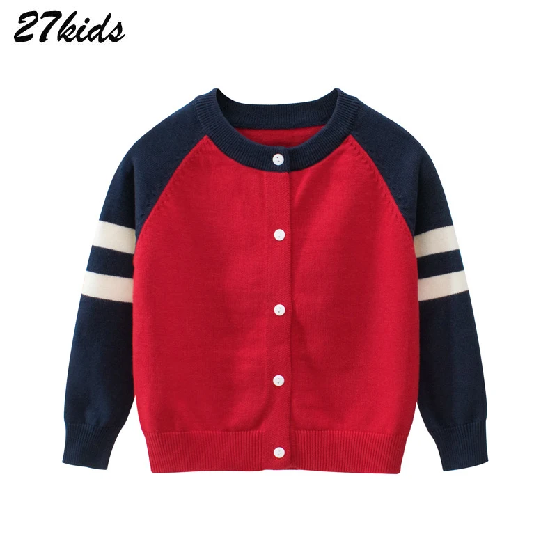 27, детский вязаный свитер-кардиган для новорожденных от 2 до 9 лет зимнее пальто с длинными рукавами для маленьких мальчиков, куртки пальто для маленьких мальчиков и девочек - Цвет: MY3150 red