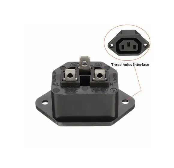 Гнездовой корпус 15A/250V 3PIN 05231 AC IEC C13 C14 встроенный разъем-адаптер сетевой разъем