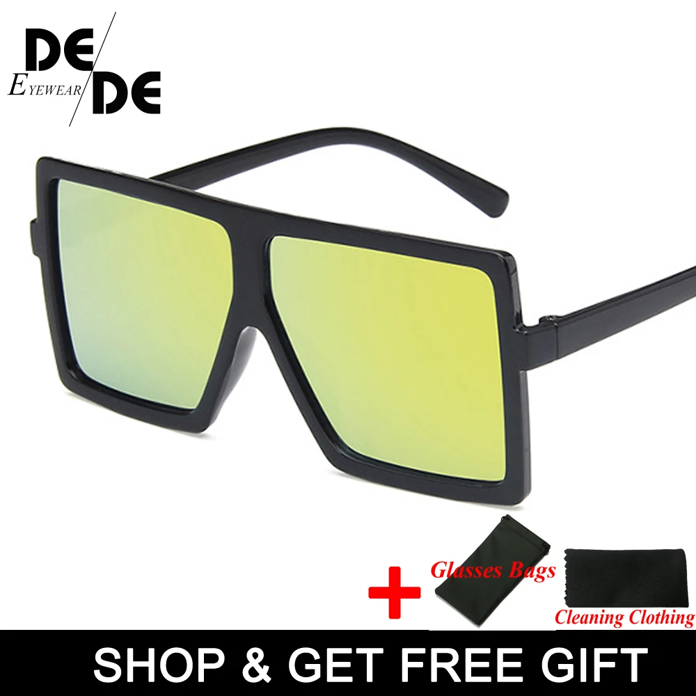 Большие квадратные детские солнцезащитные очки для девочек, панк-очки для маленьких мальчиков, uv400 очки для детей, oculos de sol masculino D316 - Цвет линз: black gold