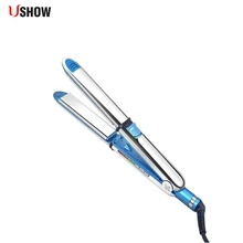 USHOW Tourmaline Ceramic Hair Straightener Professional Straightening Iron Intelligent Flat Irons Hair Curler Styling Tool ceramic hair straightening flat iron intelligent lcd hair curler straightener professional styling tools salon