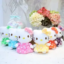 Cxzyking 6 шт. Kawaii Детские Рисунок «Hello Kitty» плюшевые игрушки мягкие KT Cat Мягкие куклы для девочек игрушки подарок мини животных куклы