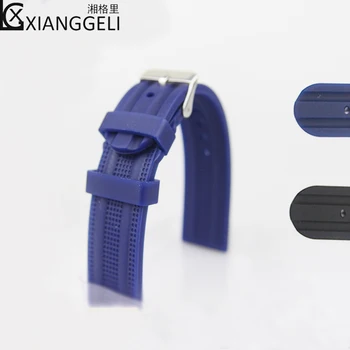 

Watch accessories 22mm silicone strap pin buckle flat direct mouth for all men's outdoor sports silicone watch band