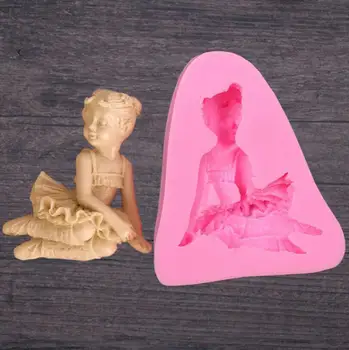 

1PCS Silicone Decoration Mold Cake Angel Ballerina 3D Silicone Cake Mold Fondant Cake Decorating Tool Dancing Girl Bake
