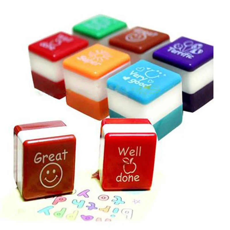

1 New School Mini Teachers Stamper Self Inking Praise Reward Stamps Motivation Sticker For Kids Party Office Stationery Supplies