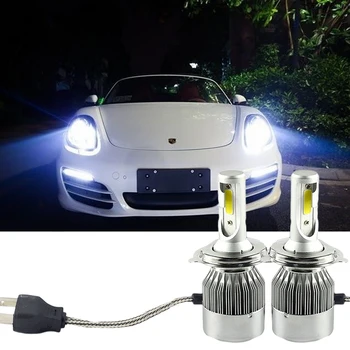 

Car Styling H4 40W 3000LM Degree Car Headlight Light Up Replacement LED Bulb DRL Conversion Kit Fog Car Light Source 1pair