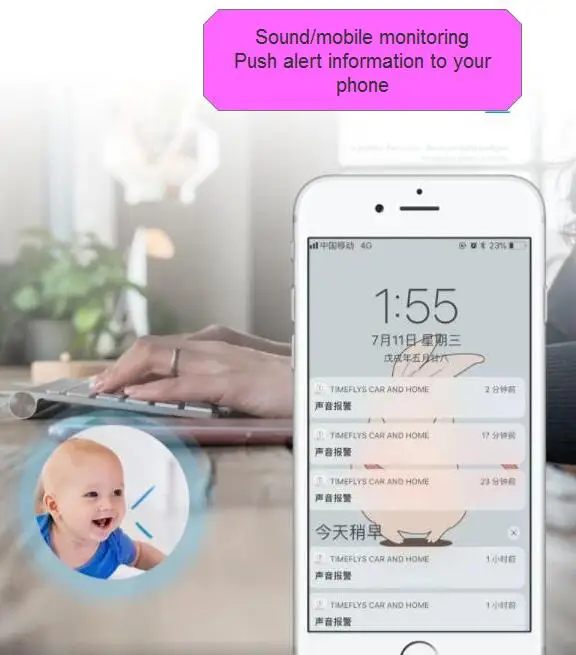 Видеоняни и радионяни мобильный удаленный мониторинг телефона сигнализации плач ночное видение камера 3 м линии