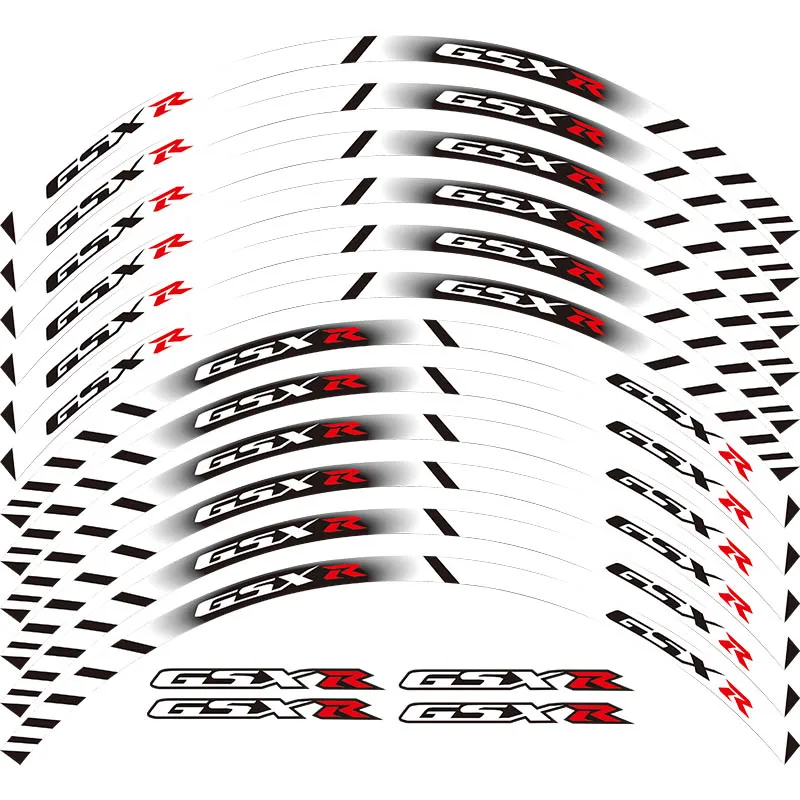 

For all SUZUKI GSXR 250 400 600 1000 750 GSXR1000R GSXR1000 GSXR600 750 12 X Thick Edge Outer Rim Sticker Stripe Wheel Decals