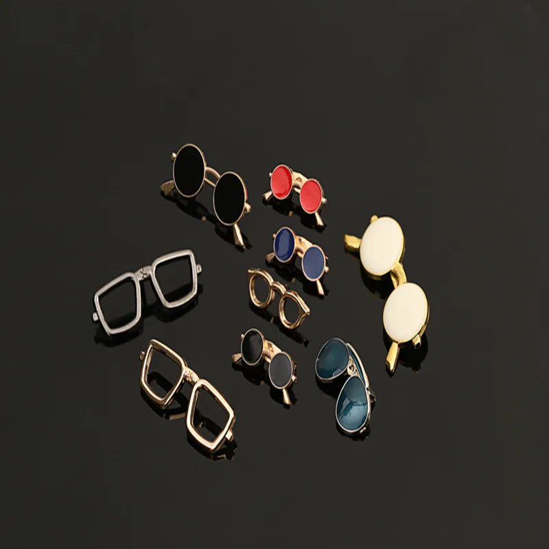

2019 Fashion Enamel Oil Glasses Sunglasses Pins and Brooches Men's Suit Dress Shirt Collar Mens Clothing & Accessories