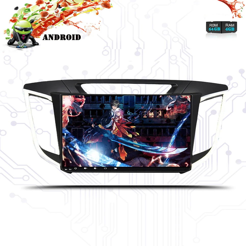 Clearance Android 9.0 4GB+64GB Octa Core Car Video dvd Player Gps glonass music a/v audio pc tape unit For HYUNDAI IX25 CRETA 2014+ dab bt 4