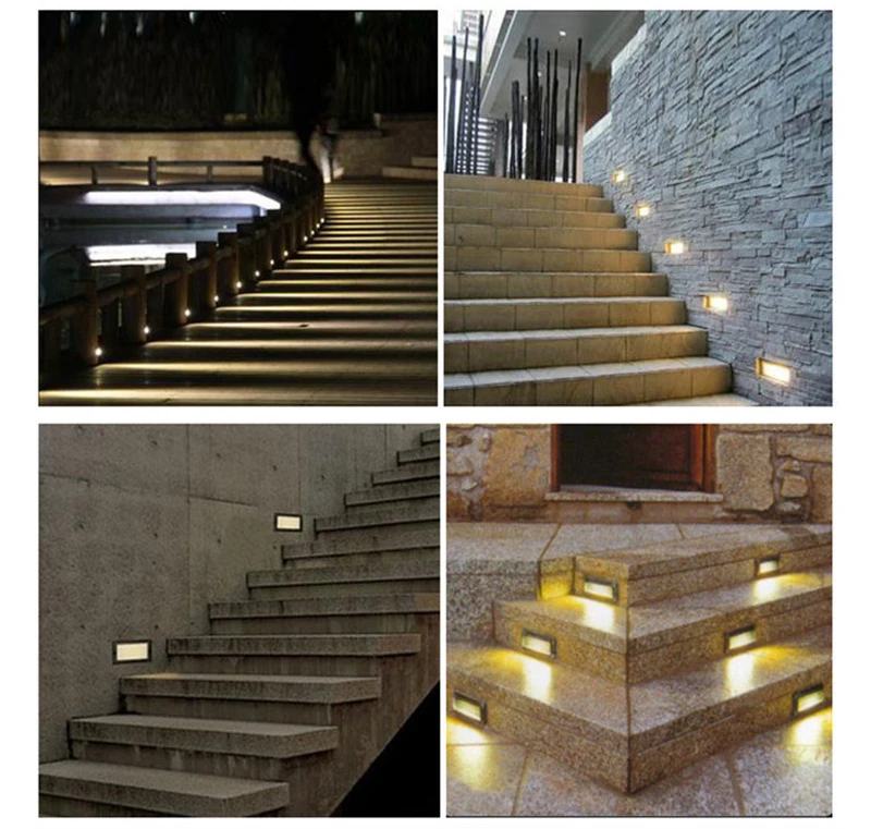 Rectangular LED underground light embedded indoor outdoor waterproof for Corridor Corner Step Stairs lighting (15)
