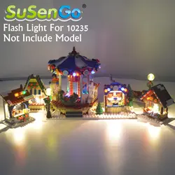 SuSenGo светодиодной вспышкой свет комплект для 36010 Рождество зимняя деревня Рынок Building Block кирпичи игрушки 10235 за исключением модель