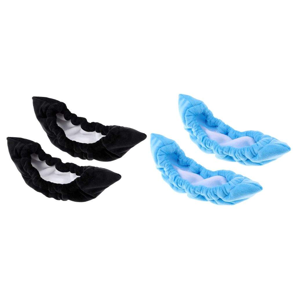 2Pairs Ice Hockey Figure Skate Terry Cloth Sport Blade Covers Soakers Guards