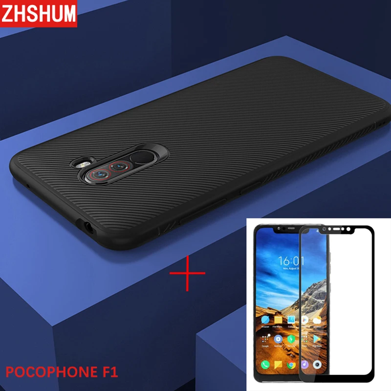 Мягкий силиконовый чехол из ТПУ Для Xiaomi Pocophone F1 полностью задняя крышка