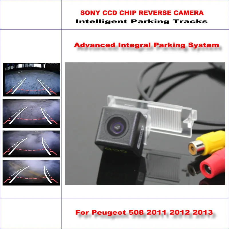 

HD CCD SONY Rear Camera For Peugeot 508 2011 2012 2013 Intelligent Parking Tracks Reverse Backup / NTSC RCA AUX 580 TV Lines