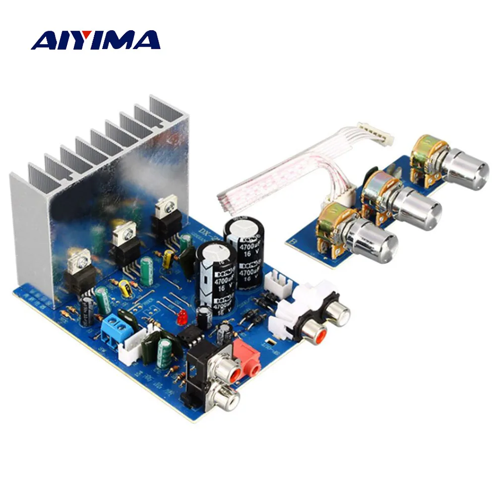 Aiyima TDA2030 сабвуферный Усилитель 15 Вт* 2+ 30 Вт 2,1 канальный усилитель аудио Плата басовый выход для сабвуферного динамика DIY