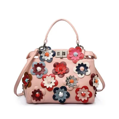 

free shipping Leather handbag in Europe and the flower of new fund of 2018 autumn winters is cat bag fashion leather hand the