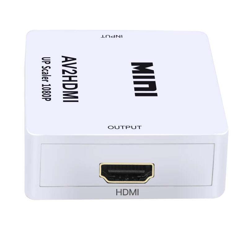 Мини AV преобразователь видеосигнала HDMI коробка RCA AV HDMI cvbs к HDMI адаптер AV2HDMI для HD ТВ PS3 PS4 ПК DVD Xbox проектор