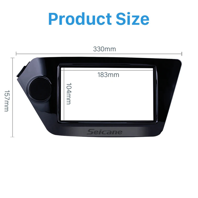 УФ черный Seicane установка 2Din автомобиля радио фасции панель отделка Установка комплект для KIA RIO OPTIMA K2 OEM без разрыва аудио плеер рамки