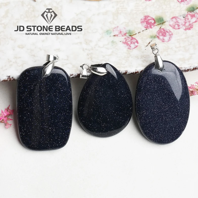 

Free Shipping Blue Sand Stone Pendant Wholesale 5pcs/lot New Fashion Natural Stone Charms