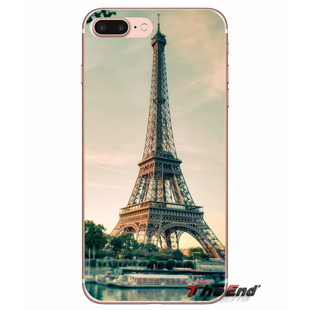 Мягкий чехол для Samsung Galaxy Note 3 4 5 Grand Core Prime S3 S4 S5 MINI S6 S7 edge S8 S9 Plus Eiffel Tower Night