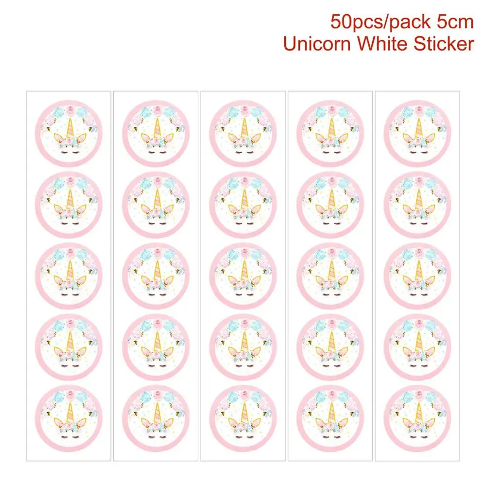 Unicorn white sticke QIFU маленькие пластиковые пакеты, прозрачная целлофановая сумка, подарок на день рождения, пластиковые подарочные пакеты для конфет, печенья, сумки в горошек, наклейки - Цвет: Unicorn white sticke