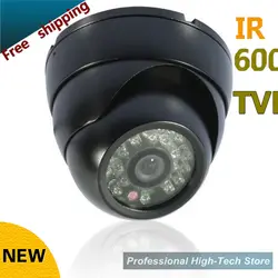 24 LED Ночное видение день/ночь купольные CCTV Камера Крытый hd 600TVL безопасности ccd Камеры Скрытого видеонаблюдения Бесплатная доставка