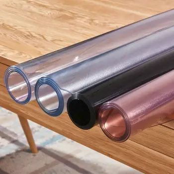 

High-grade transparent soft glass PVC tablecloth coffee table mat party table decoration non-slip waterproof table cover pad