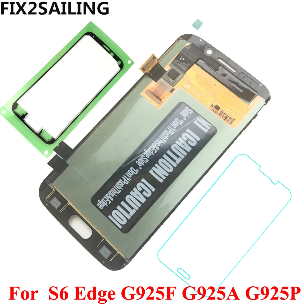 

Display S6 Edge For Samsung Galaxy S6 Edge G925F G925A G925P Display Super AMOLED LCD Display 100% Tested Touch Screen Assembly