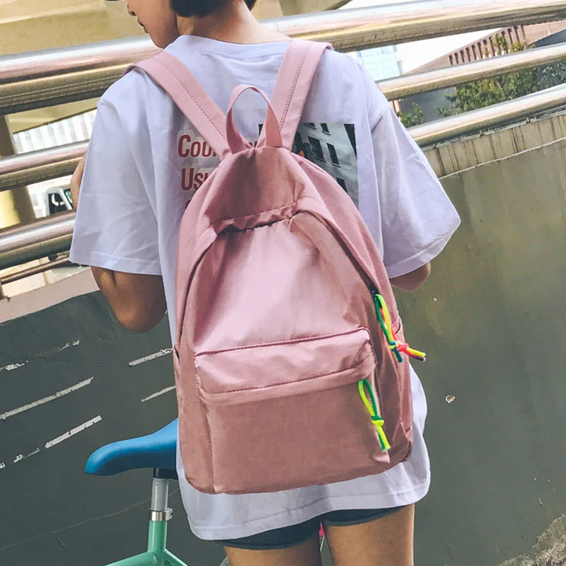 Nylon barato bolsas de escuela para adolescentes mujeres mochila Rosa mochila grandes mochilas blanco mochila bolsa de hombro Nylon barato bolsas de escuela para adolescentes mujeres mochila Rosa mochila grandes mochilas blanco mochila bolsa de hombro