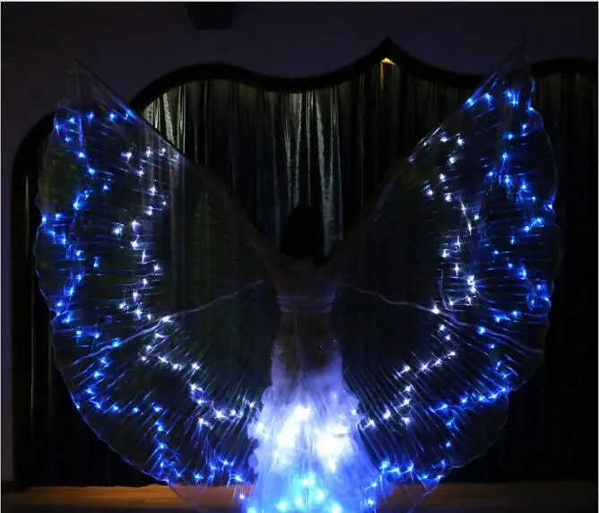 

Glow Light Up Led Isis Wings Cape Belly Dance Show Wear For Women