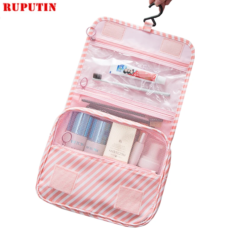 RUPUTIN جديد النساء السفر المنظم التجميل أكياس هوك غسل حقيبة للماء سعة كبيرة حقيبة التخزين الرجال المحمولة مستلزمات حقيبة