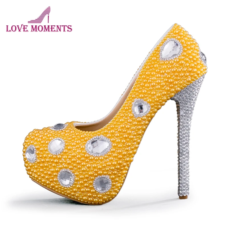 yellow color heels