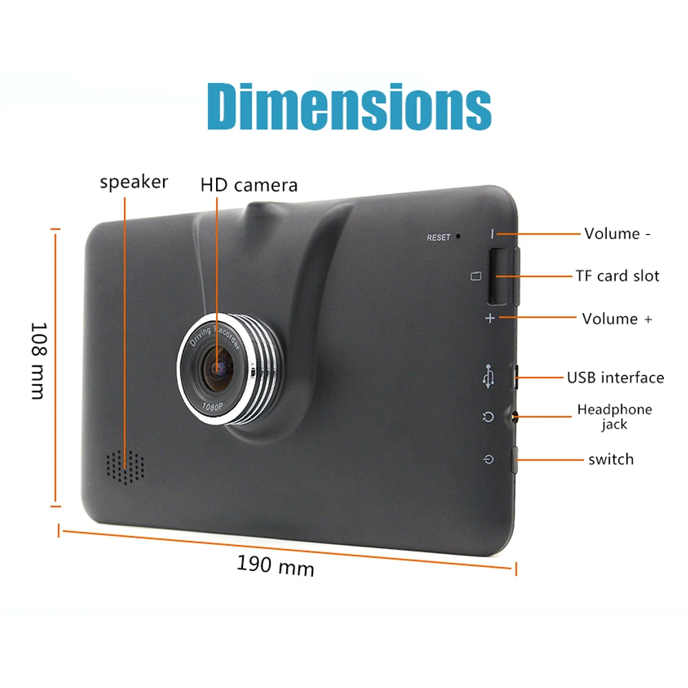 Junsun A70 Новый 7 "Android Камера Видеорегистраторы для автомобилей видео