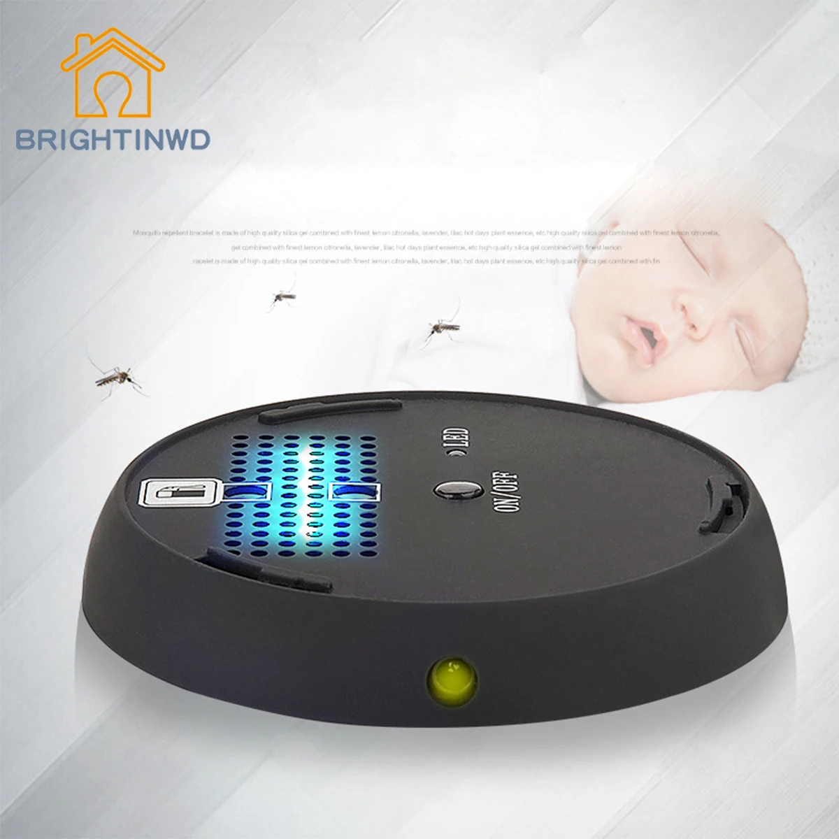 

USB Portable Mini Mosquito Killer UV Lamp for Home Rechargeable Portable UV Mosquito Lamp Radiation-Free Mute UV Lamp BRIGHTINWD