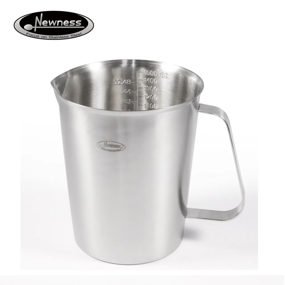 Newness Stainless Steel Measuring Cup with Marking Handle 48 Ounces (1.5 Liter 6 Cup) | Дом и сад