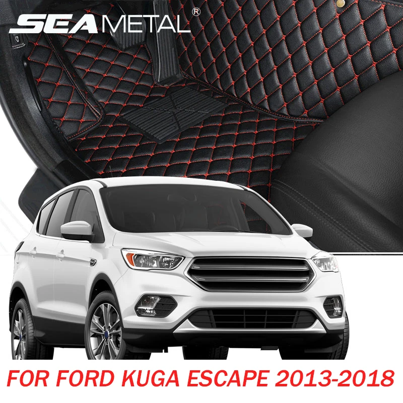 

LED For Ford Kuga Ford Escape 2018 2017 2016 2015 2014 2013 Car Floor Mats Custom Made Foot Rugs Pads Auto Interior Accessories