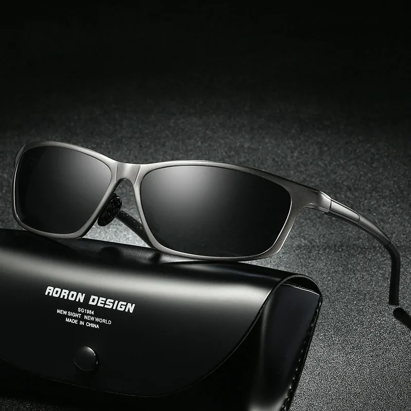 Брендовые дизайнерские солнцезащитные очки мужские Поляризованные антибликовые Квадратные Солнцезащитные очки для вождения на открытом воздухе спортивные рыболовные поляризационные мужские очки