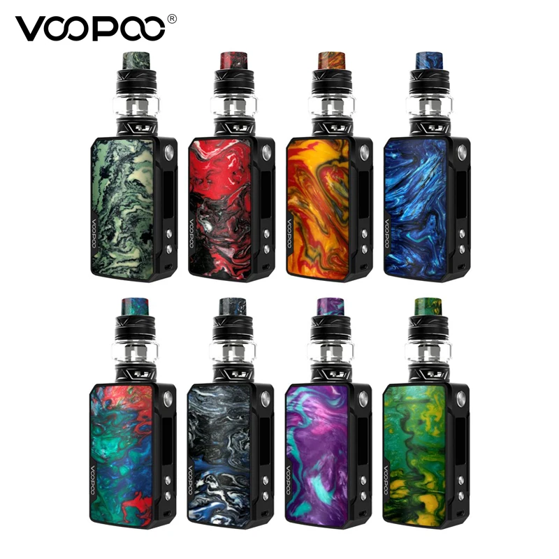 

Original VOOPOO Drag mini 117W Starter Kit with Uforce T2 Tank 4400mah Built-in battery Resin Vape kit vs DRAG 157W