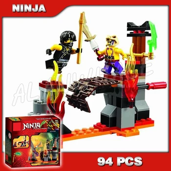 

94pcs Ninja Lava Falls Cole Slevin Skull Helmet 10316 Building Block Educational Bricks Assemble Toys Compatible with