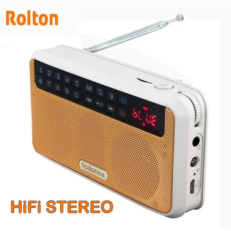 Iedereen Reorganiseren Druif Rolton E500 Stereo Bluetooth Speaker Fm Radio Portable Speaker Radio Mp3  Play Sound Recording Hand Free For Phone And Flashlight - Radio - AliExpress