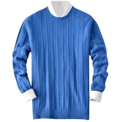 Новое поступление 100% кашемировый скрученный вязаный мужской Oneck толстый пуловер свитер 5 цветов S-2XL розничная продажа оптом