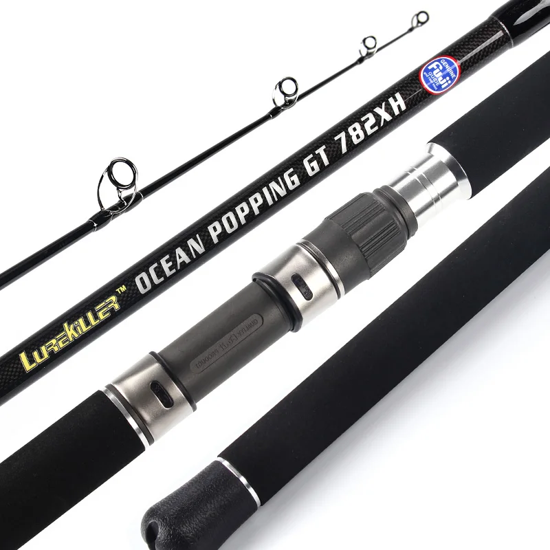 

JAPAN MADE FULL FUJI GUIDES 2.54M 852XH GT POPPING ROD BOAT ROD CARBON OCEAN POWER SPIN ROD 28KGS