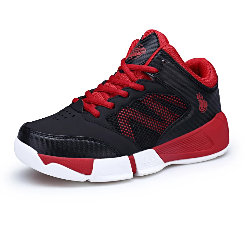 

2018 Newest Design Boys Basketball Shoes Children's Outdoor Sports Shoes For Big Kids Anti-slip Sneakers Trainers