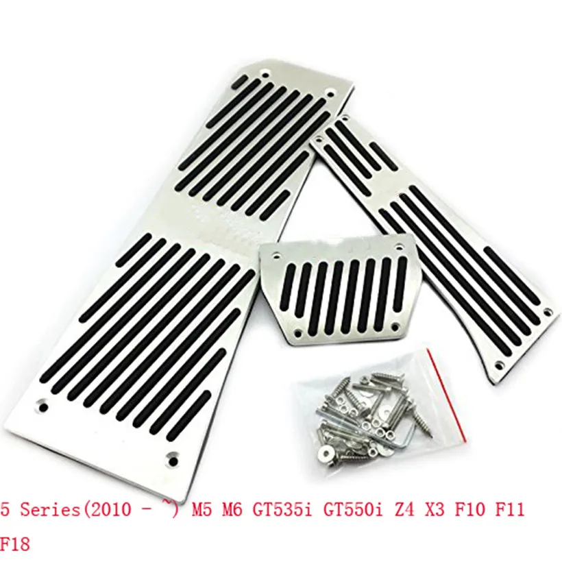 

XYIVYG 3PCS AT Brake Foot Rest Pedals Plate for 5 Series 2010-2015 M5 M6 Z4 X3 GT535i GT550i F10 F11