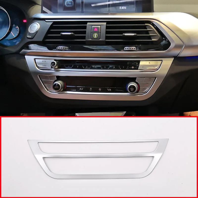 for 5 Series G30 2018 BMWX4 G02 2018 2019 Interior Auto Vehicle Accessory Steering Wheel Button Frame Trim Cover ABS Plastic Matte Silver 2 pcs//set