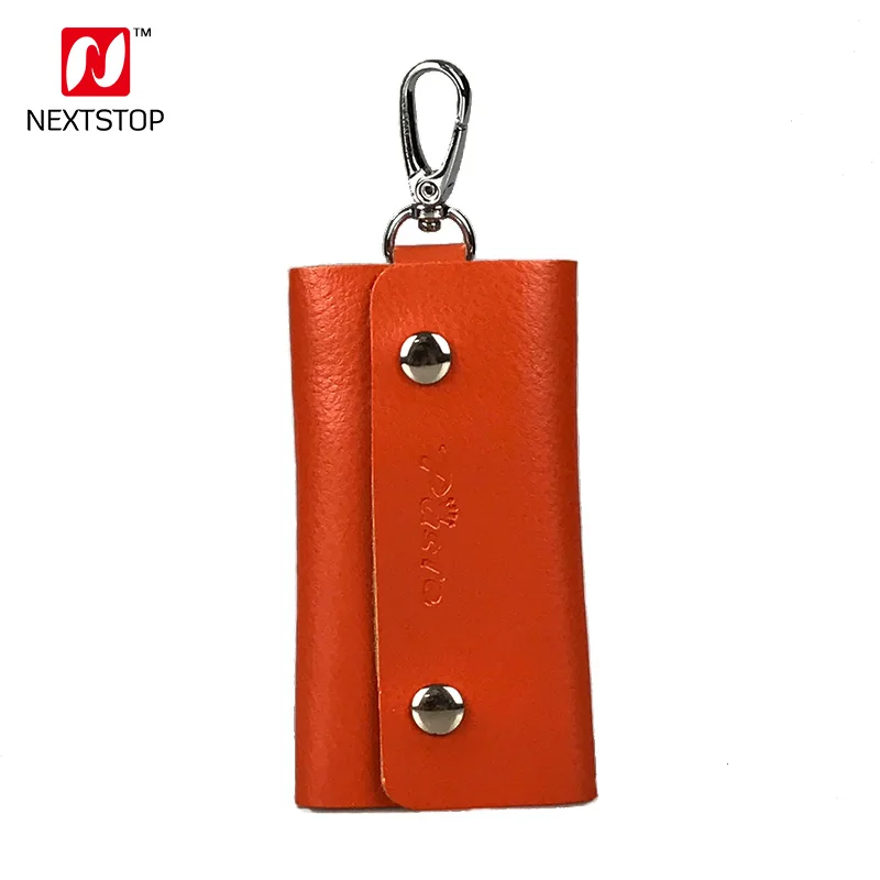 NEXTSTOP Brands Genuine Leather Women's Key Holder Fashion Soft Organizer Keychain Man Purse Clutch Wallets For 6 Keys Case | Багаж и